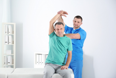 nurse working with patient